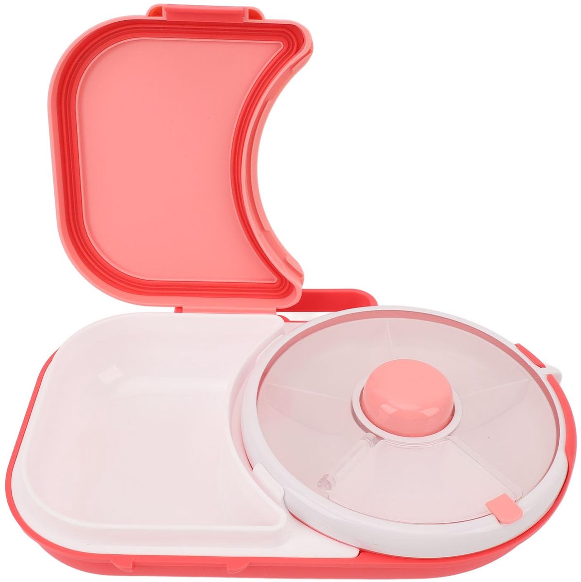 Snack Spinner Bundle 2 in 1 - 360Â° Rotating Snack Container met 5 Compartimenten - Afsluitbare Opbergdoos