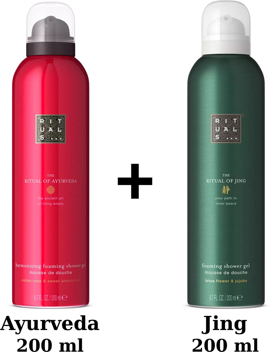 Rituals - Duo Set - Ayurveda Shower Gel 200 ml + Jing Shower Gel 200 ml - Douchegels - Doucheschuim