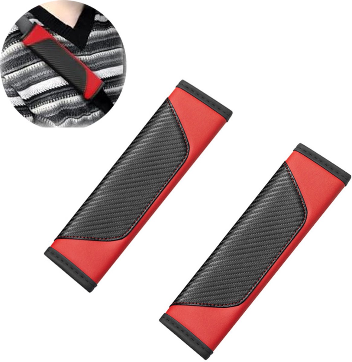 Image of 2 stuks- Gordelhoezen-gordelbeschermer- gordelbeschermer kind- gordelhoes-gordelkussen- Gordel Hoes- Schouderhoezen- gordelhoes kind-gordelkussen-gordelhoezen voor volwassenen-gordelhoezen kind-Auto Gordelhoes-Auto Gordel Beschermer-Universele-23cm