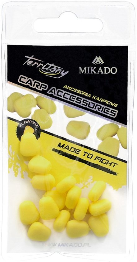 Drijvende Nepmais voor Karper – Geel – 15 Stuks – Mikado
