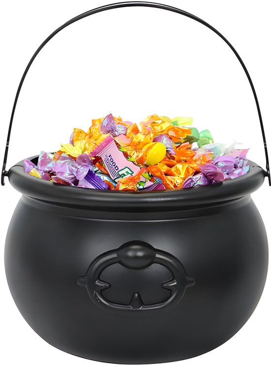 Halloween - Creatief heksenketel - Traktatie emmertjes- heksen kookpot - halloween emmer - Griezel snoep - Traktatie - Snoepgoed - Decoratie - Versiering - Halloween Decoratie - voor /Carnaval /Feest /Vakantie /Halloween /Kerstmis（Geen snoep）