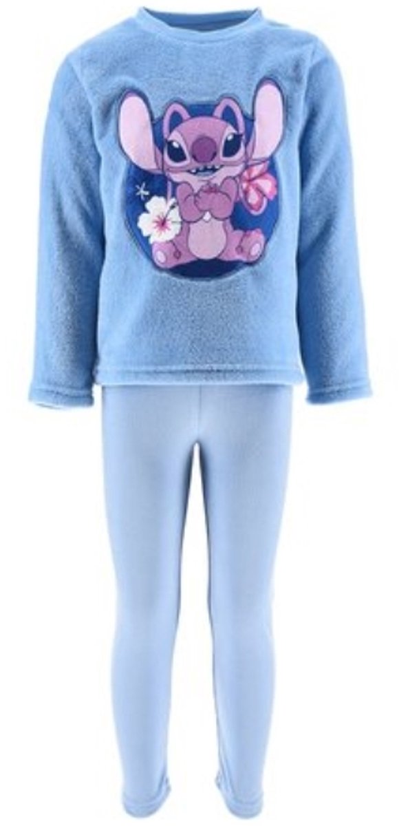 Disney Lilo & Stitch Pyjama - Zachte Fleece - Blauw