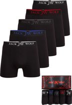 JACK WOLF 5-Pack JACKBLACK Heren Boxershort – Premium Katoen – Ademend, Sneldrogend & Comfortabel – Maat L