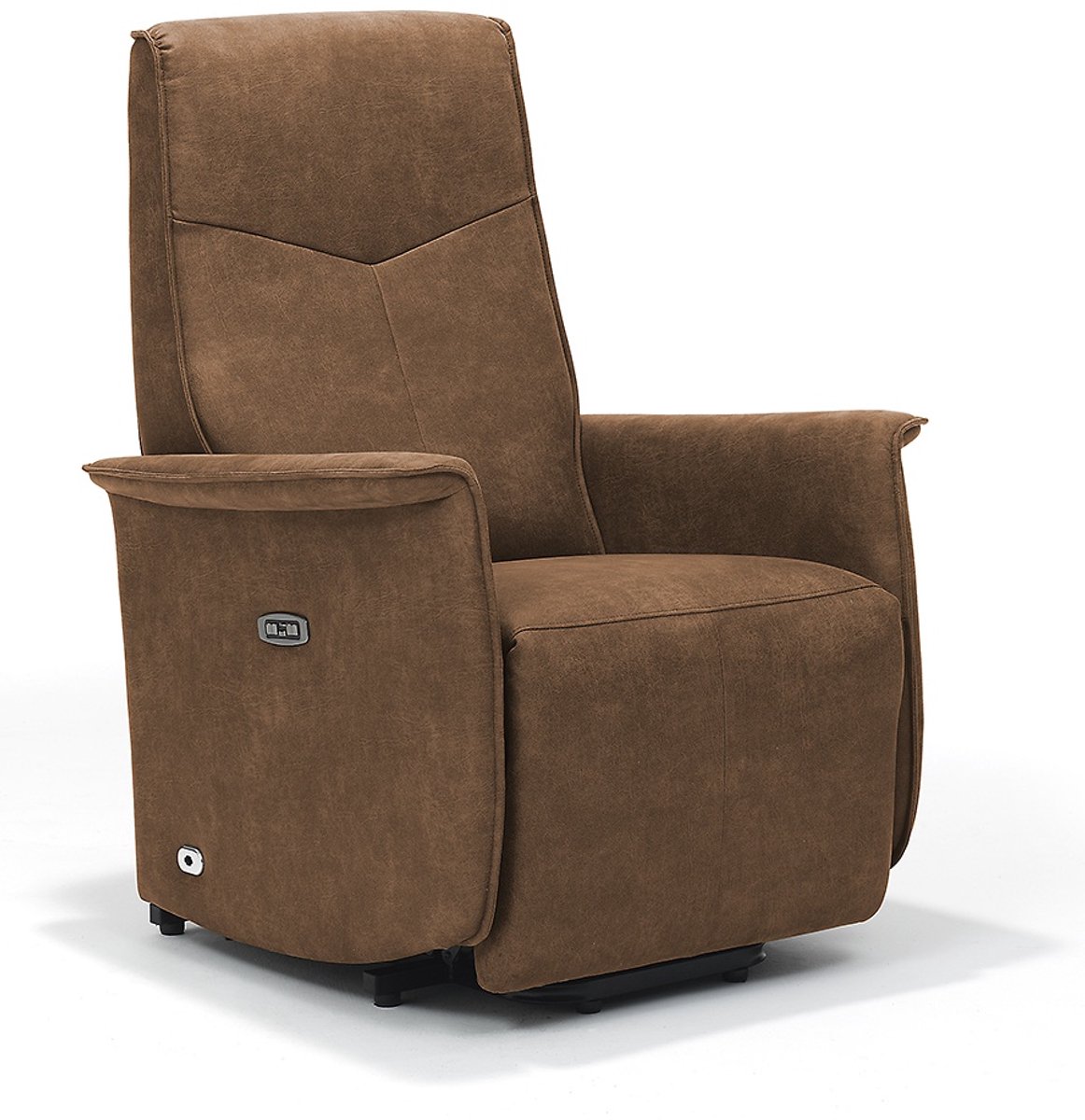 Relaxfauteuil Jens – Microleder – Sta-op stoel - Elektrisch Verstelbaar – Met accu – 2 Motoren – Luxe Comfortstoel – Cognac – foto 4