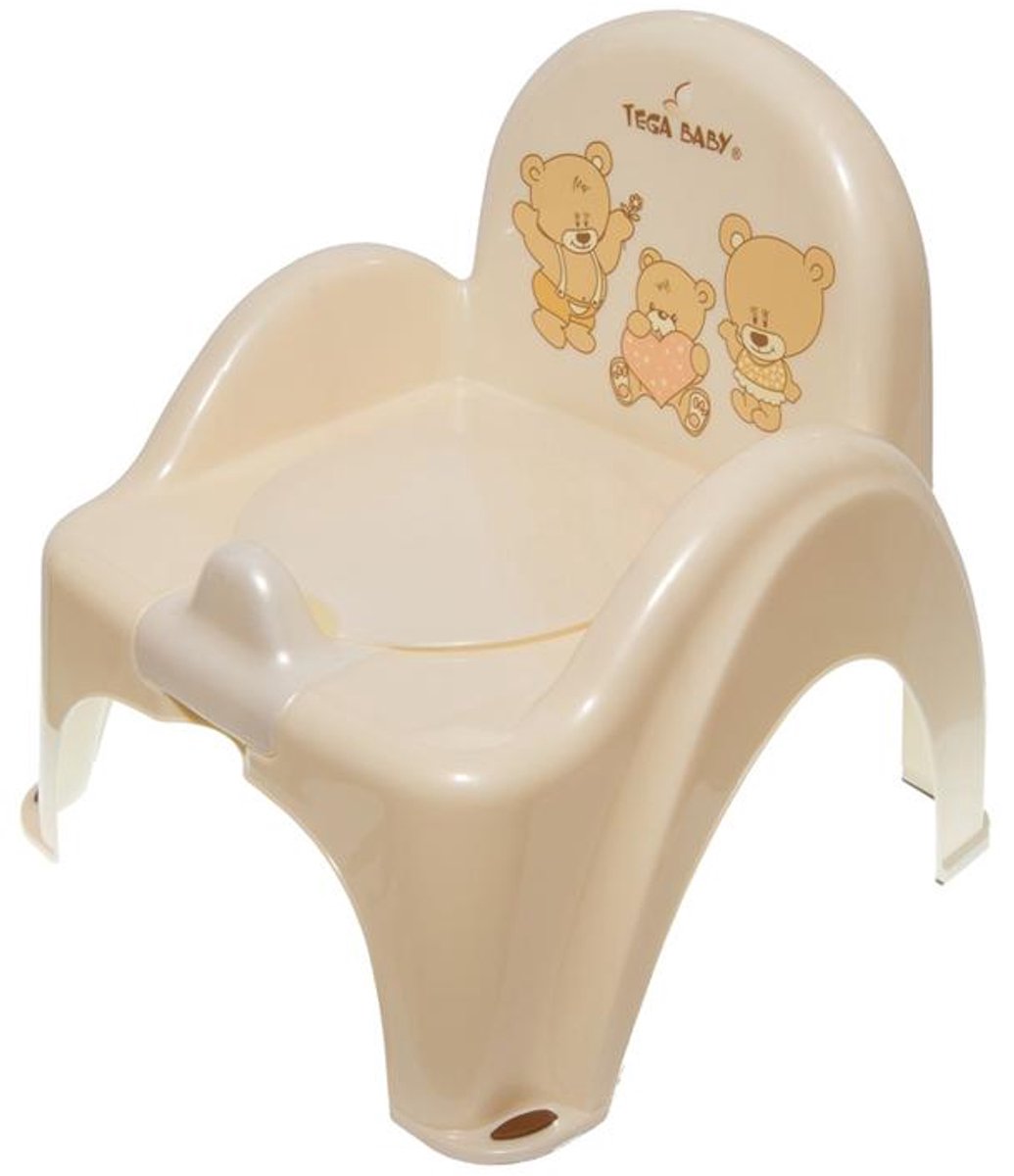Tega - Babypotje met deksel beige beer