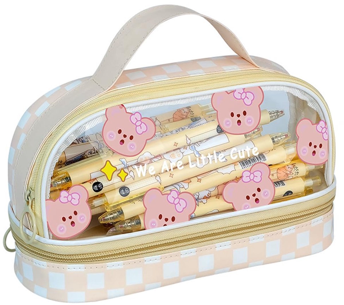 Azomor® Schattige en ruime etui met berenontwerp voor school en kantoor