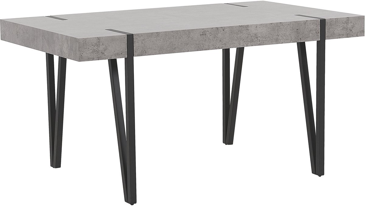 Beliani ADENA - Eettafel - Lichtgrijs - 90 x 150 cm - MDF
