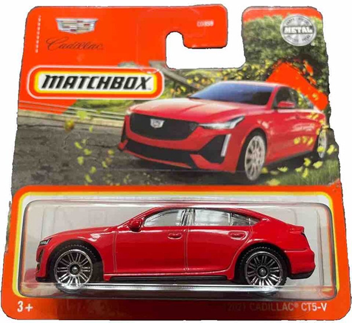 MATCHBOX 2021 CADILLAC CT5-V RACING RED 72/100 METAL (1:64) SHORT CARD