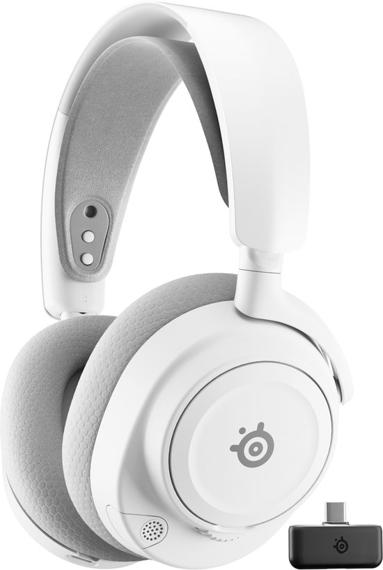 SteelSeries Arctis Nova 7 Wireless Gen 2 — Casque de jeu sans fil — Wit — Égaliseur Audio en temps réel — Autonomie de plus de 50 h — 2,4 GHz/ Bluetooth — PC, PS5, PS4, Switch (2), Mobile