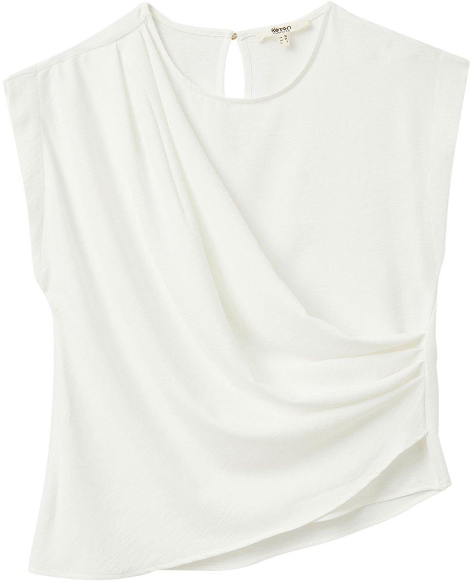 Korte mouw Ronde kraag Wickelbluse