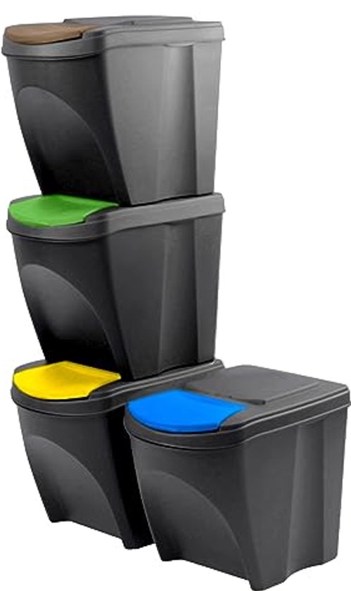 Poubelle Verre TIENDA EURASIA® Cubo De Basura Para Reciclaje, Pack 3 Cubos De Basura Bac Verre Poubelle Verre TIENDA EURASIA® Cubo De Basura Para Reciclaje, Pack 3 Cubos De Basura Bac Verre