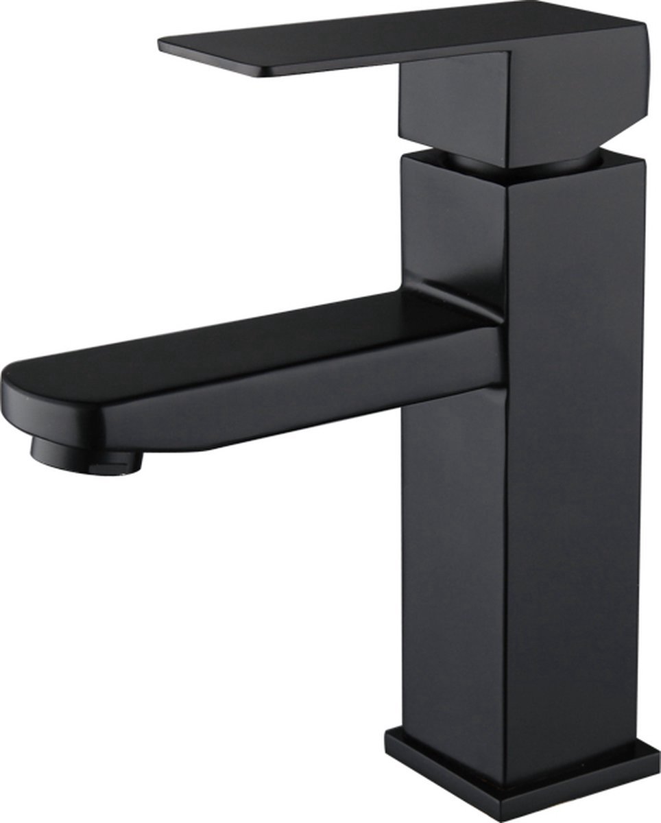 Badkamermeubel Kraan Wastafelkraan 8539a - 16 cm - Mat Zwart - Inclusief Pop It sleutelhanger