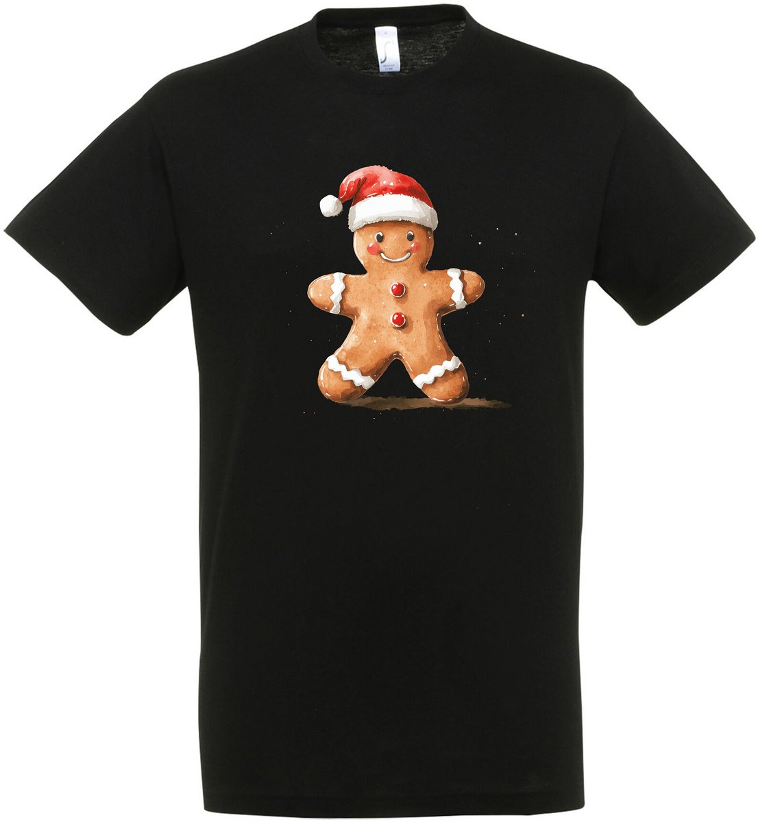 Peperkoekje T-shirt - Unisex - Kerst - Christmas - Feestdagen - Kerst T-shirt - Grappig T-shirt - Kerstman - Foute kerst - Maat L