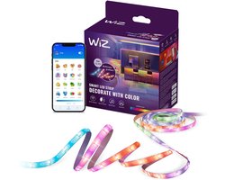 WiZ RGBIC LED strip - 4 meter - Makkelijke installatie - 16 Miljoen kleuren - Muzieksynchronisatie…