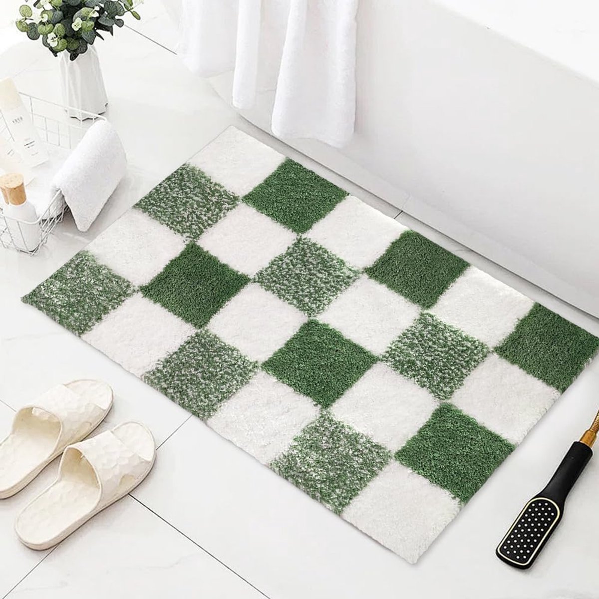 Azomor® Zachte en Absorberende Badmat met Antislip voor Stijlvolle Badkamer