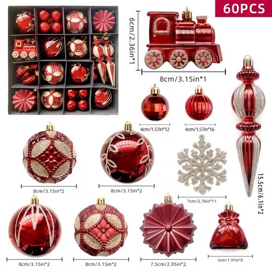 Glazen kerstballen box 42 stuks blush pink