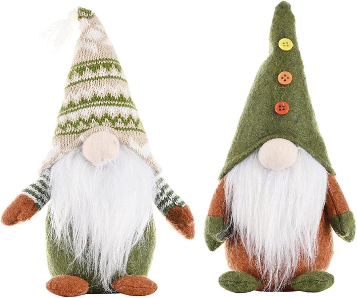 Kerst Pluche Kabouters - 2 Stuks Zweedse Decoraties voor Thuis en Tafel
