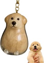XIFUHUI Sleutelhanger voor hondenhaar, verzamelaar, herinneringsopbergdoos voor dierenharen, mini verzamelen van honden, vacht fles, sleutelhanger, huisdierliefhebbers, herinnering, Teddy, Eén maat