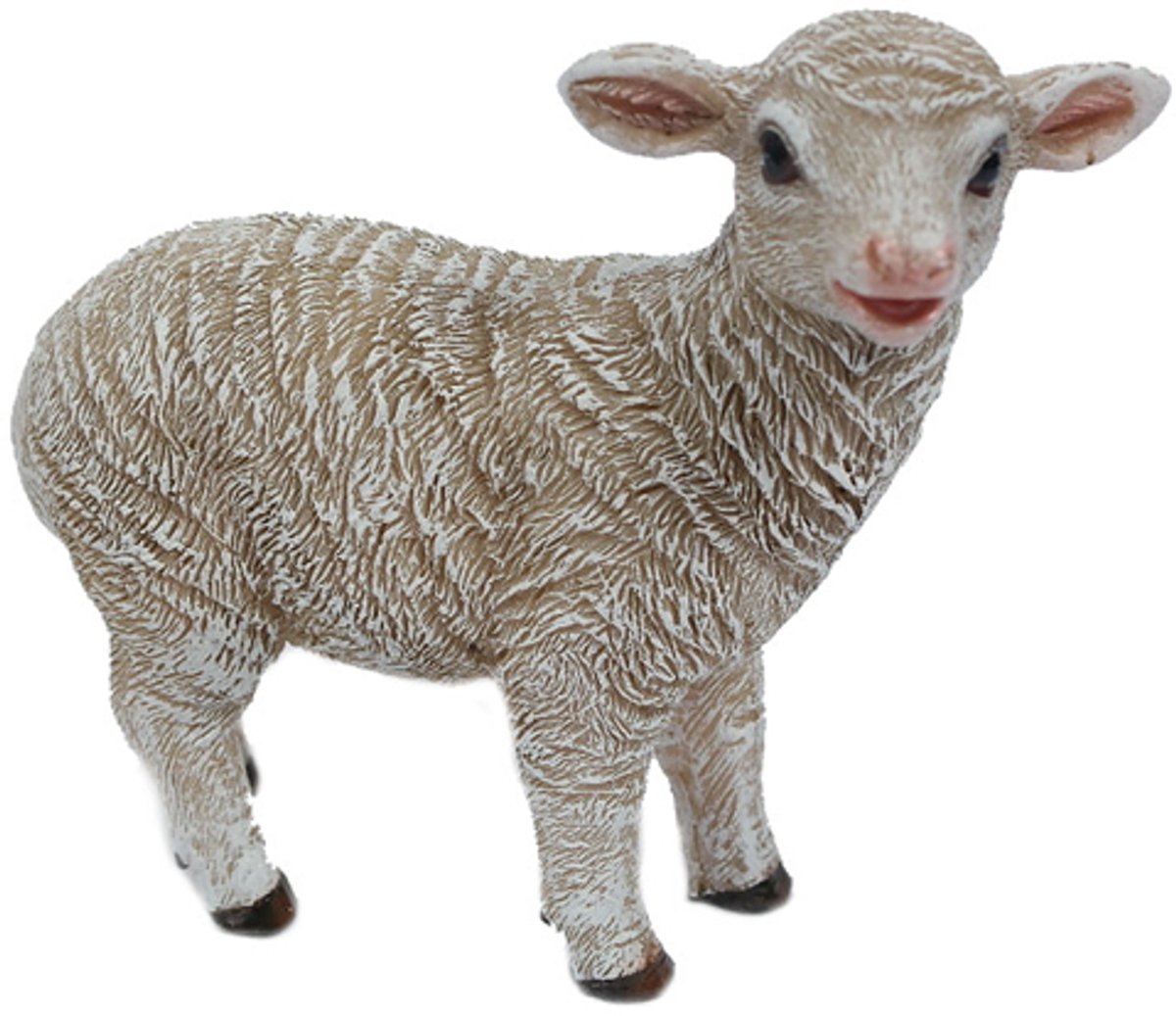 PIA Soft Toys - Schaap beeldje - 9,5 cm - Decoratief Dierenbeeld