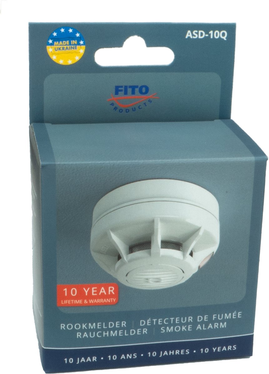 Fito ASD-10Q Optische Rookmelder - Batterij gaat 10 jaar mee - 10 Jaar garantie - Zeer compact model - Inclusief dubbelzijdige plakker - Voldoet aan NEN EN 14604 — cadeau in Cadeau-ideeën - foto 3