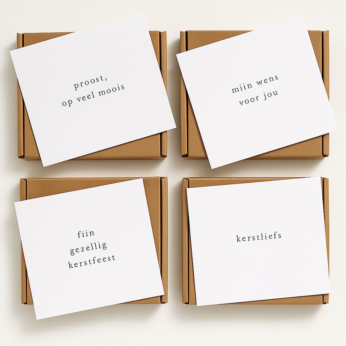 Kerstkaarten set – Super deal! 3 doosjes (24 kaarten) – Ikpakjein – kerstkaarten met tekst – originele kerstkaarten – luxe kaarten met enveloppen 2
