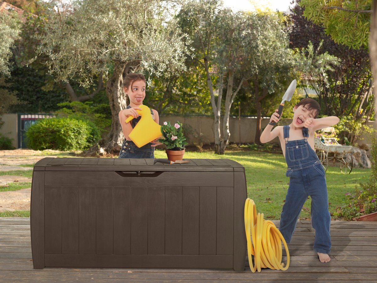 Keter Hollywood - Coffre à coussins - pour extérieur - 270L - brun