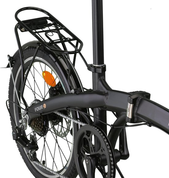 Pacto Four S Vouwfiets Zwart 6v Plooifiets Aluminium Schijfrem Disc Shimano van PACTO — afbeelding 4