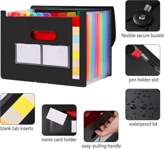 Carnet, 40 couvertures plastiques, 80 feuilles, archivage et rangement de documents, maison/bureau, motif en relief, palette de couleurs «Breeze»