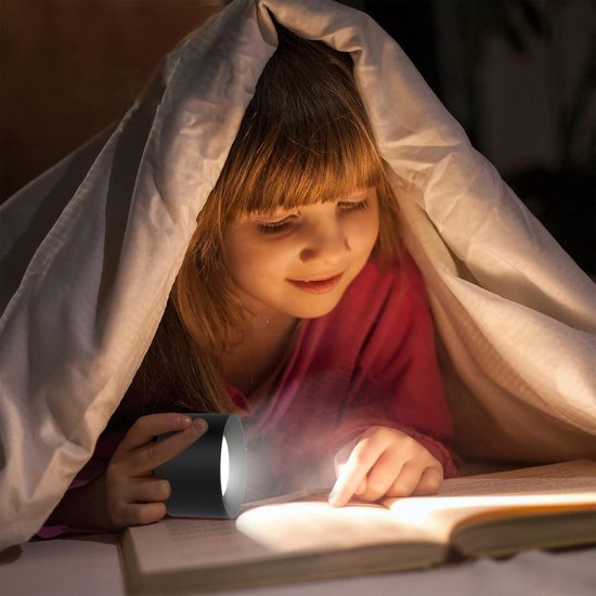 Lamp - Wandlamp binnen - LED wandlamp - Nachtlampje volwassenen - Wandlamp met batterij 1 stuk - Touch control 3 helderheidsniveaus - 360° draaibaar - Voor woonkamer-Slaapkamer-Trap - Zwart van Merkloos — afbeelding 4