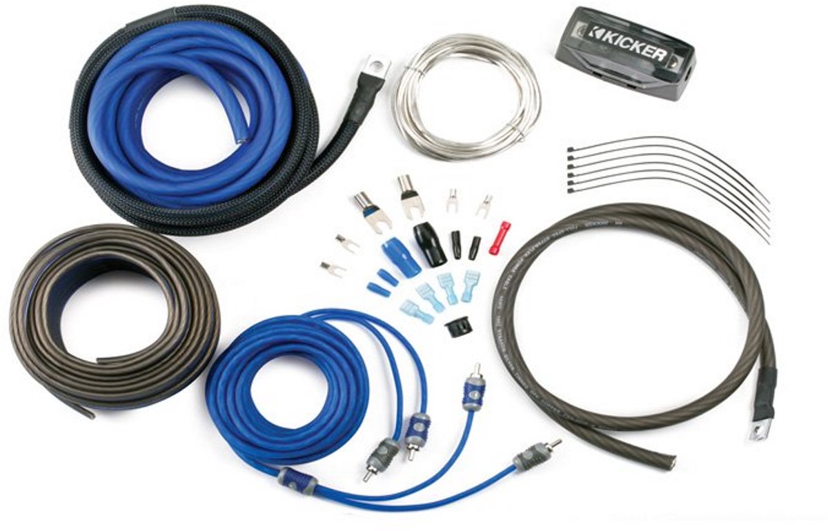 Kicker 46CK4 Amp Power Kit 4 AWG / 2 channel kit autoversterker aanslluitkit