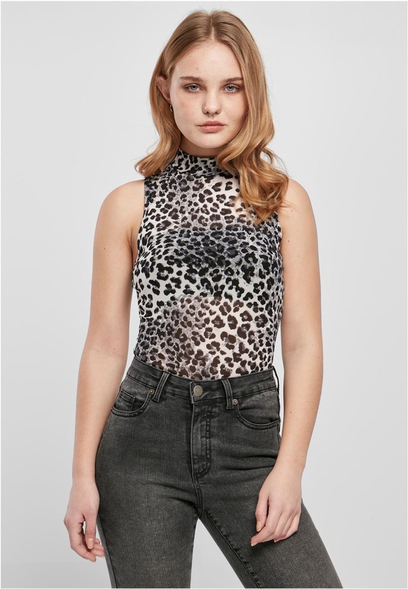 Urban Classics Sleevless Mesh snowleo Bodysuit XL Multicolours Multicolor