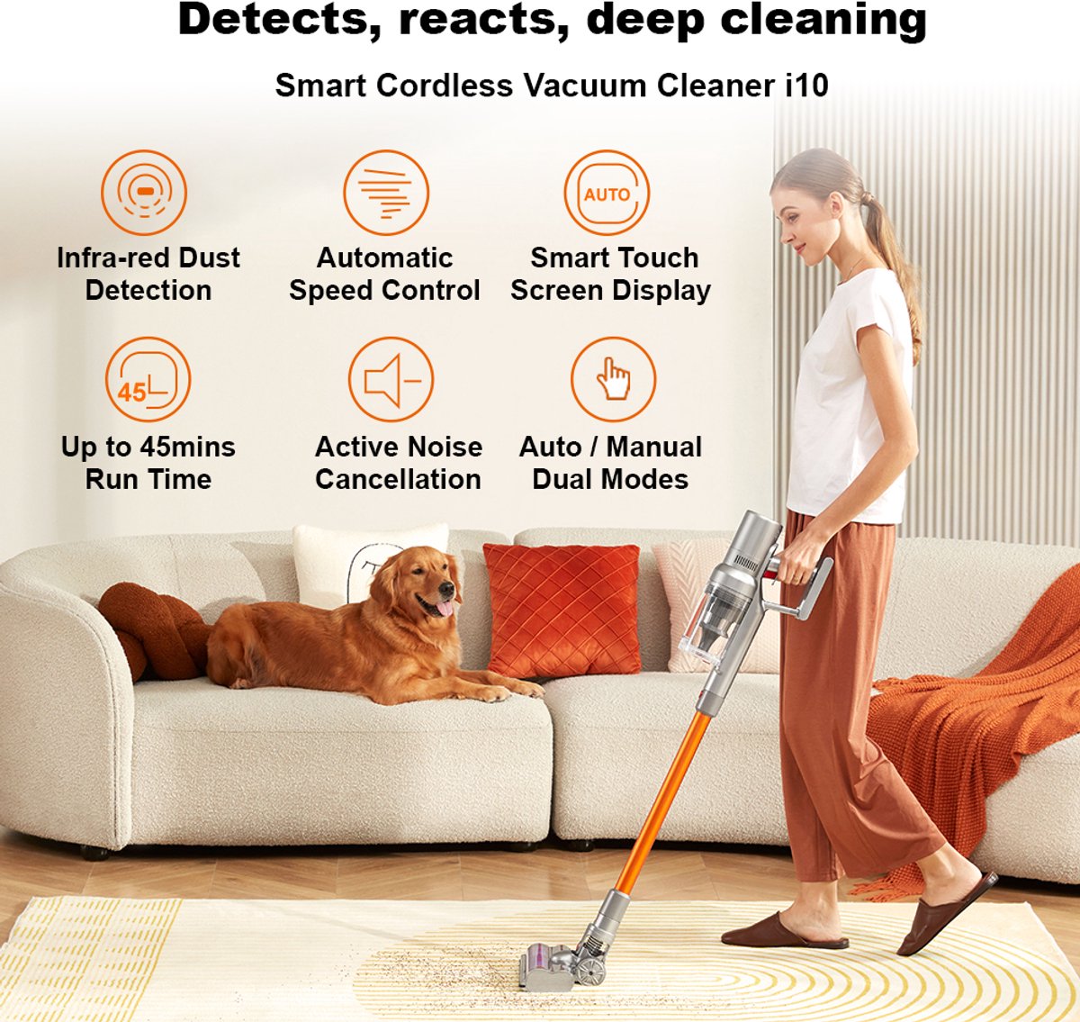 Liectroux i10 Draadloze Steelstofzuiger met 27.000Pa Zuigkracht - afbeelding 2