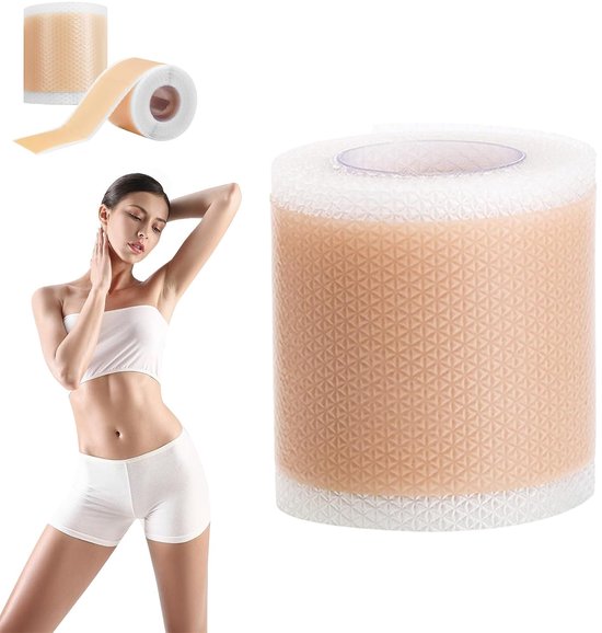 Foto: Siliconenpleisters 2m 4cm waterdichte siliconen gezichtstape herbruikbare anti rimpel facelifttape lifttape unisex huidversteviging geschikt voor voorhoofd ooggebied mondgebied nek verstevigend en hydraterend