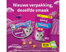 Whiskas Kattensnacks - Temptations Snoepjes - Zalm - 8x60g