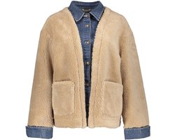 Geisha Jas Jacket Met Denim En Teddy 58551 16 735 Camel/denim Dames Maat - XXL