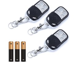 Universele poort afstandsbediening, frequentie 433,92 MHz voor automatische poort, code 12 V batterij inbegrepen (set van 3 stuks)