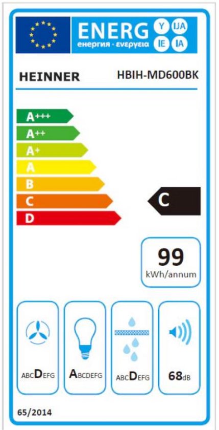 Heinner HBIH-MD600BK Inbouw Afzuigkap 52 Cm - 610 M³/u - 3 Standen 5 Jaar Garantie Zilver Heinner HBIH-MD600BK Inbouw Afzuigkap 52 Cm - 610 M³/u - 3 Standen 5 Jaar Garantie Zilver