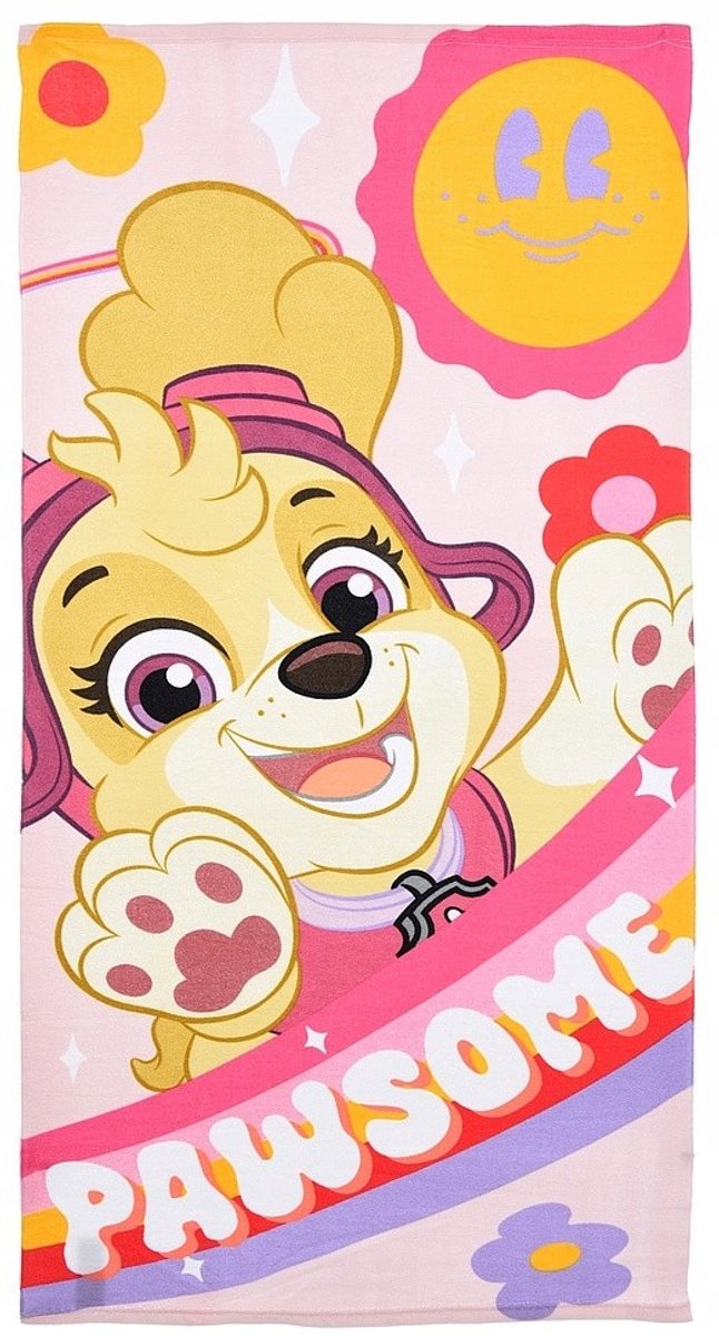 Paw Patrol Badhanddoek - 70 x 140 cm. - Skye - Handdoek - Sneldrogend - Strandlaken