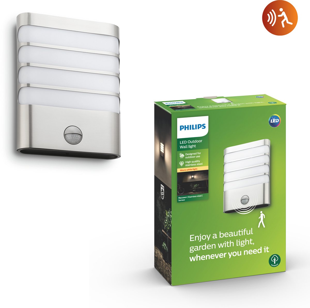 Buitenlamp Raccoon PH led RVS 1 x 4 Watt