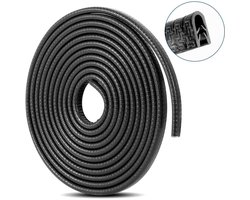 U-vormige rubberen deurrandbeschermingsstrips, 5 meter anti-aanrijdbeveiliging (zwart)