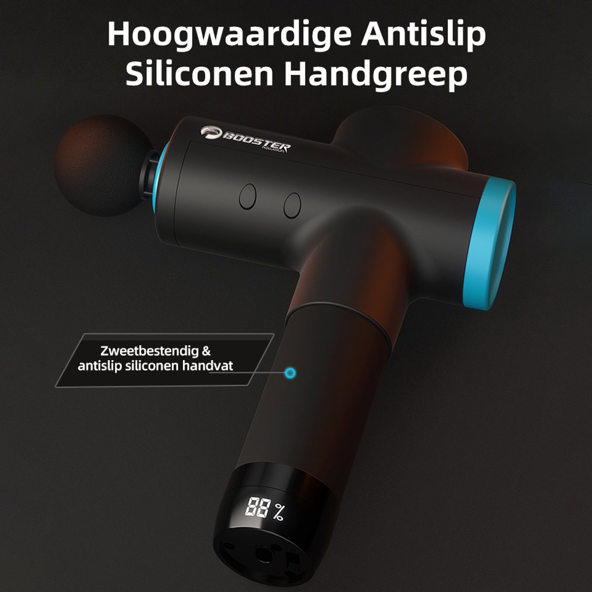 Afbeelding 2 van Gloovon - Massage Gun - 12V- Professioneel Massage Apparaat - Massage Pistool - Inclusief Koffer en 6 Opzetstukken - Massageapparaten - AI-Modus