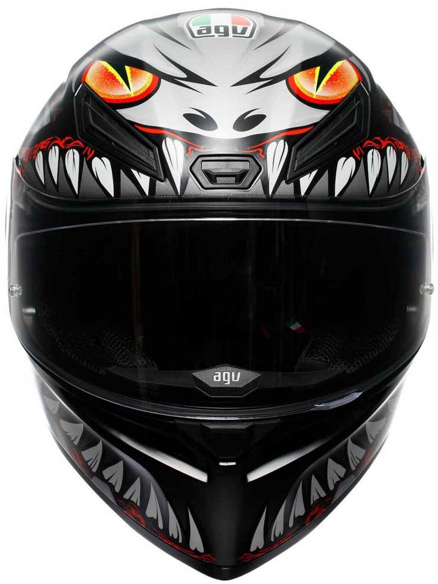 AGV K1 S LYZARD MATT BLACK/GREY/RED - Maat S - Integraal helm - Scooter helm - Motorhelm - Zwart - Scooterhelmen mannen en vrouwen. – foto 8