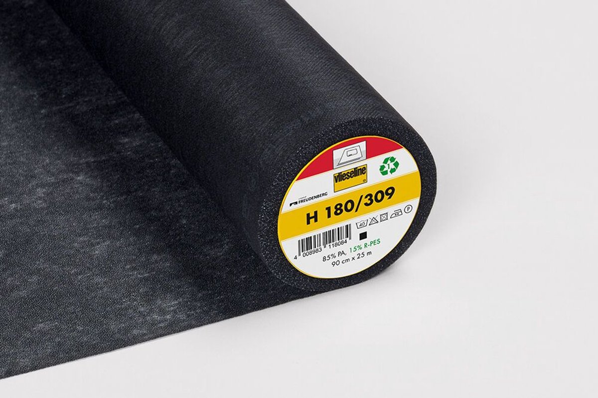 Vlieseline H180 - Zwarte soepele tussenvoering voor stoffen - 90cm
