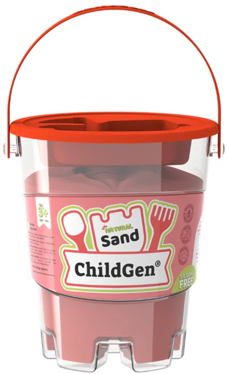 ChildGen - Magic sand - zand - 500 gram - Rood - met zandvormpje - speelzand - 100% natuurlijk