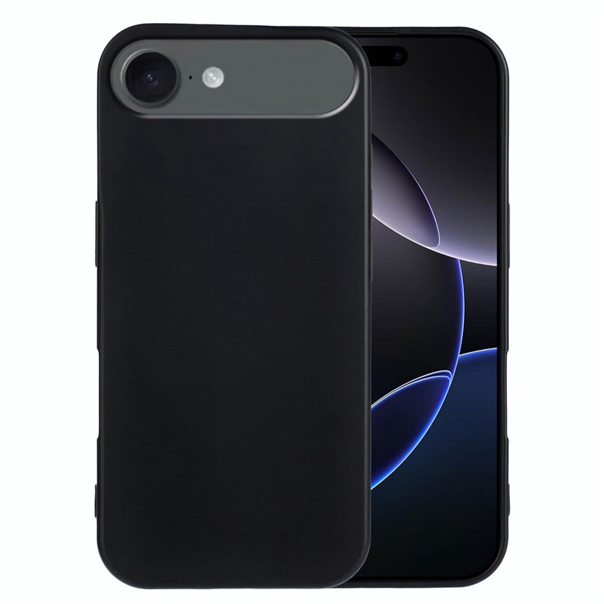 Soft Backcover Hoesje Geschikt voor: Apple iPhone 17 Air Silicone Zwart - ZT Accessoires