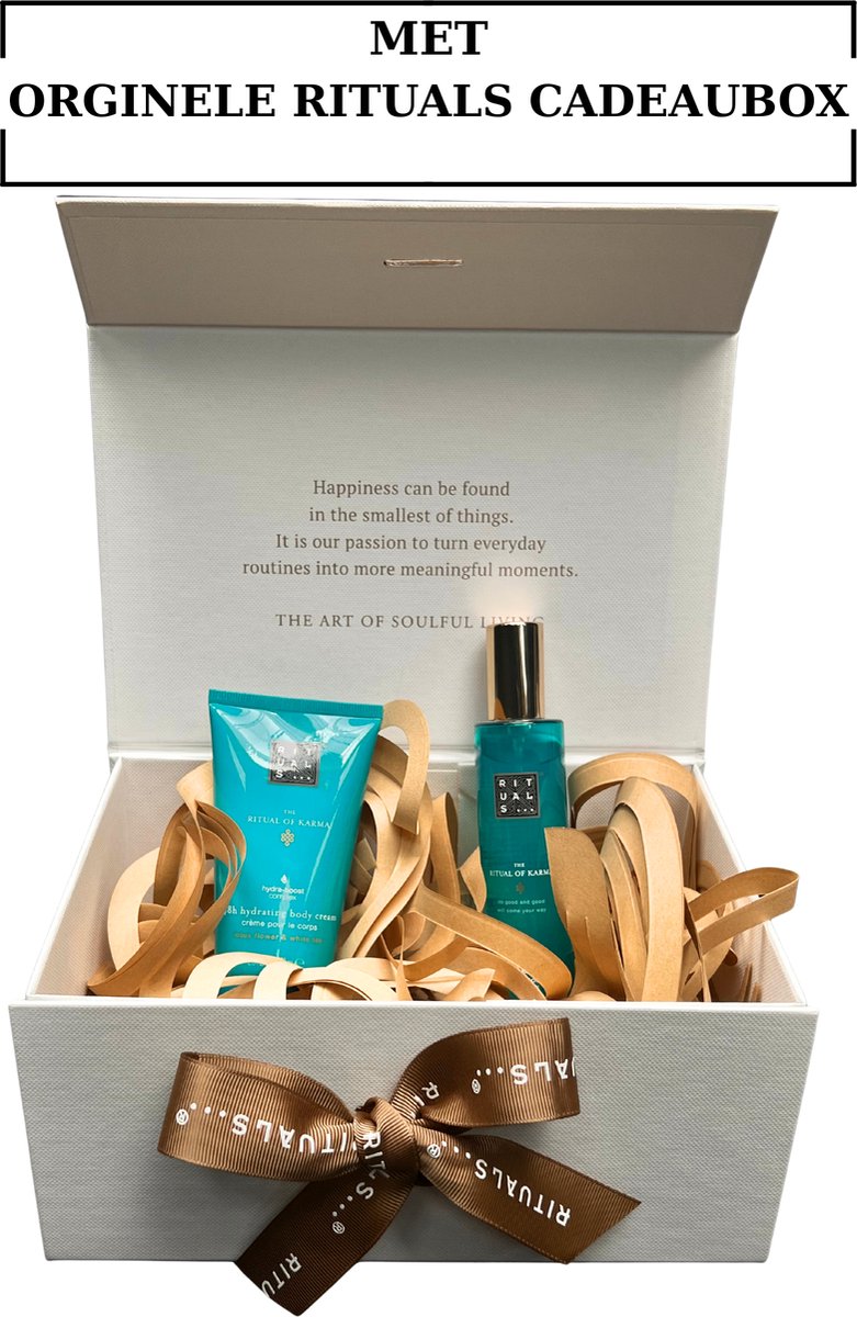 Rituals - Karma - Geschenkset - HairBody Mist 50 ml + Body Cream 70 ml Travel Size in Originele RITUALS Cadeaubox