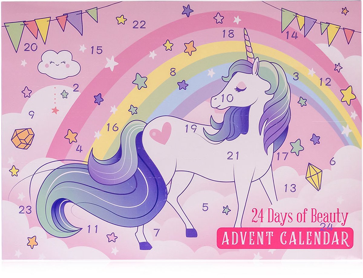 Adventskalender 2026 Make up Kind - Beauty Meisjes - Unicorn - 24 verrassingen - Make-up Geschenkset Kinderen Dames - Cadeau meisje 3 jaar, 4 jaar, 5 jaar, 6 jaar, 7 jaar, 8 jaar - Eenhoorn cadeautjes – foto 2
