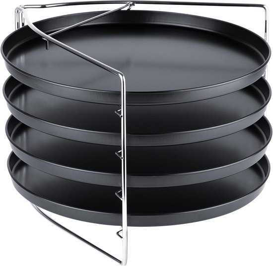 4 stuks Pizzaplaat, Pizzaplaat, Bakvorm 18 cm Rond, Quichebakvorm