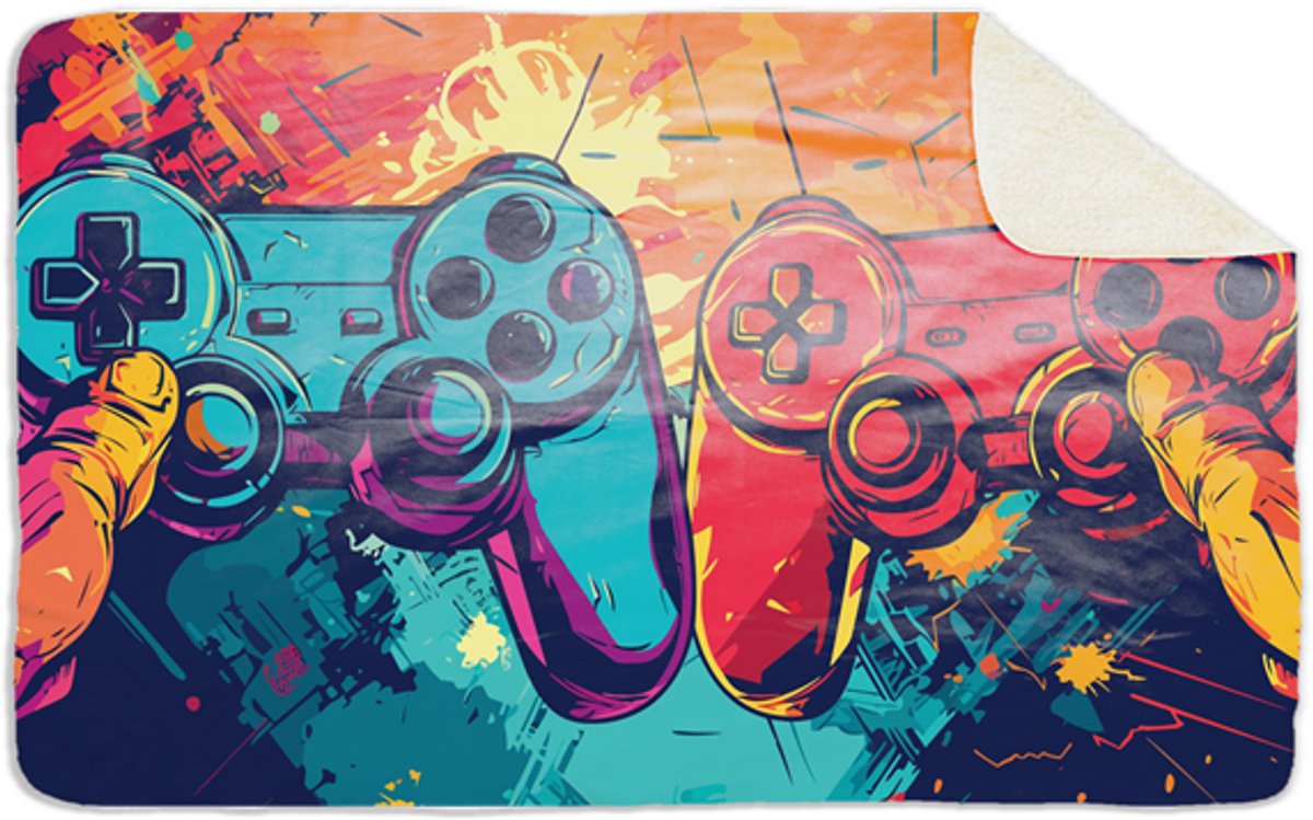 Fleecedeken Gamecontroler, 96x146cm, Polyester Sherpa, FD2025027
