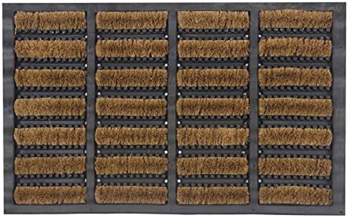 Heavy Duty Outdoor Deurmat 40x60 cm - Natuurlijke Kokosvezel met Antislip Rubberen Rug - Verwijdert Effectief Gras, Modder en Vuil - All-Weather Bestendig - Wasbaar - Voor Binnen en Buiten